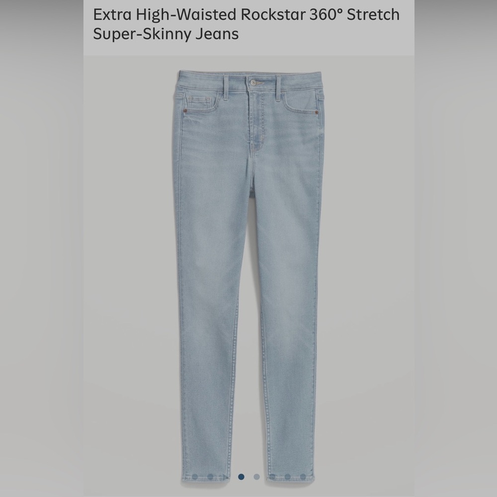 Extra High-Waisted 360° Stretch Super-Skinny Jeans - Light Blue